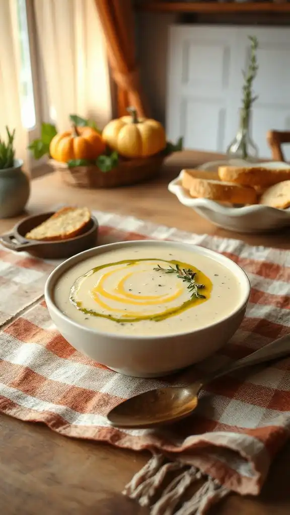 creamy herb infused potato soup