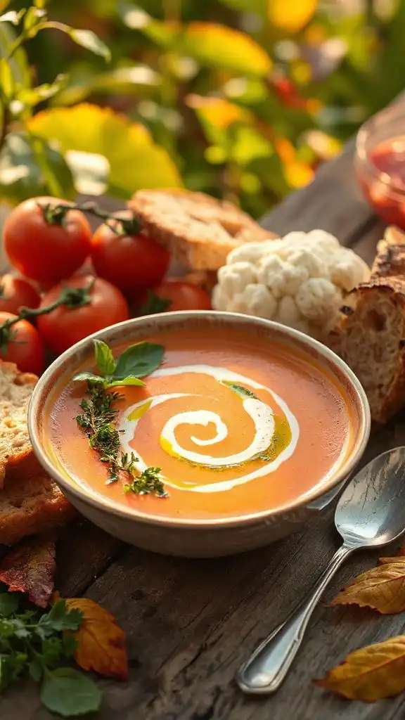creamy herbed tomato soup
