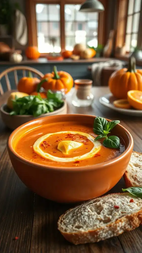 creamy lemon basil bisque