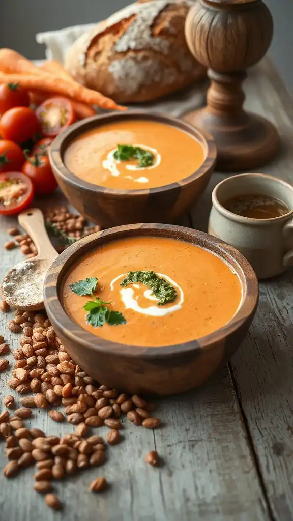 creamy lentil tomato soup