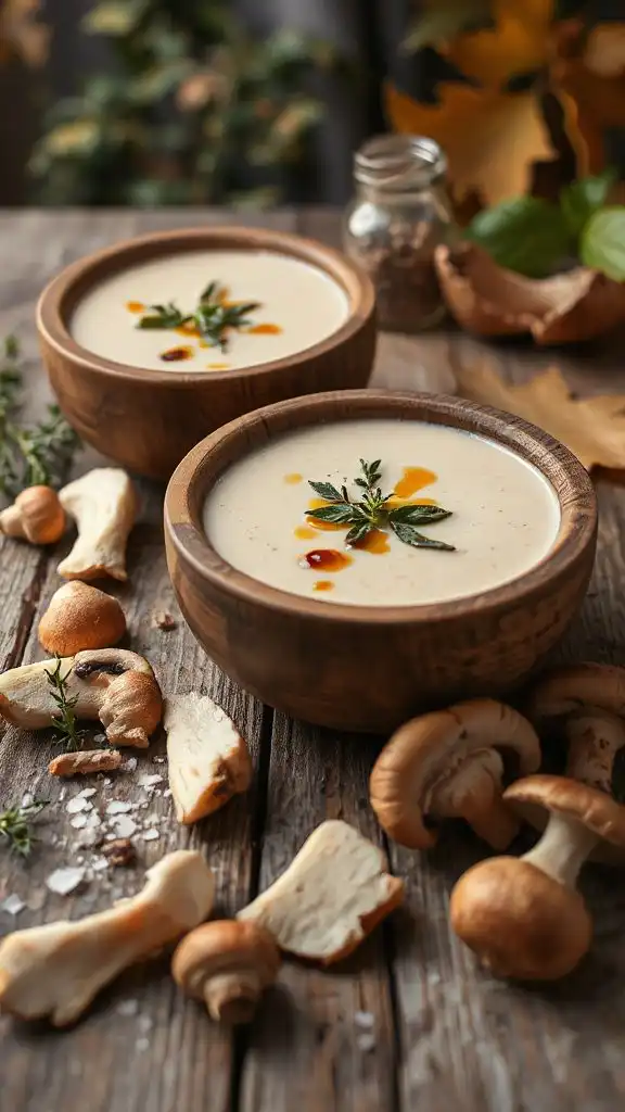 creamy mushroom celeriac soup