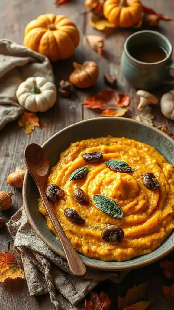creamy mushroom pumpkin risotto
