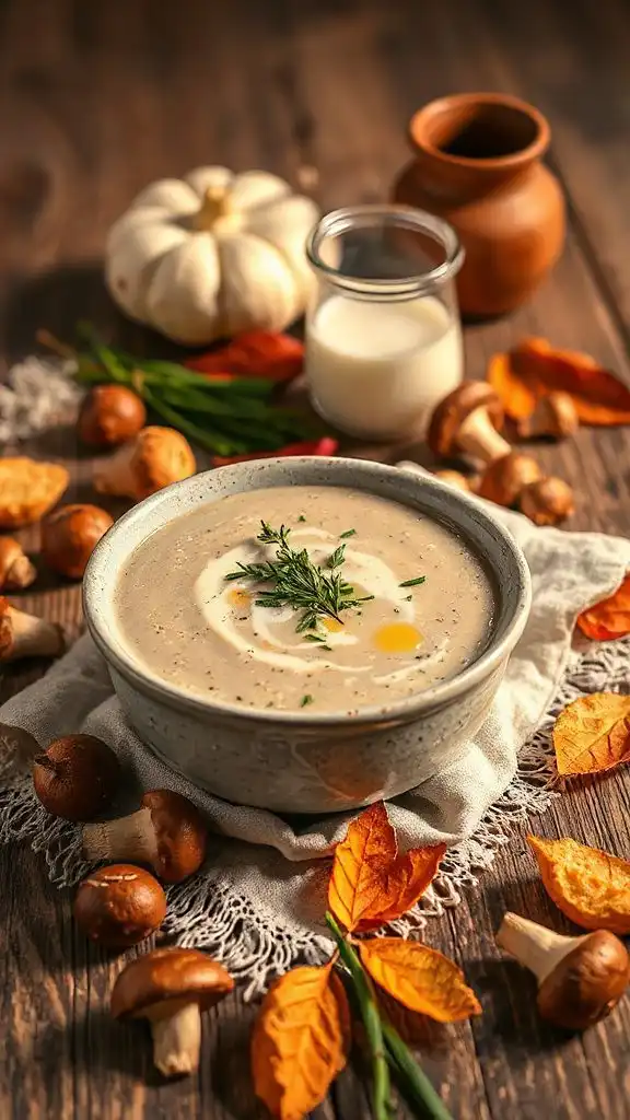 creamy mushroom thyme soup