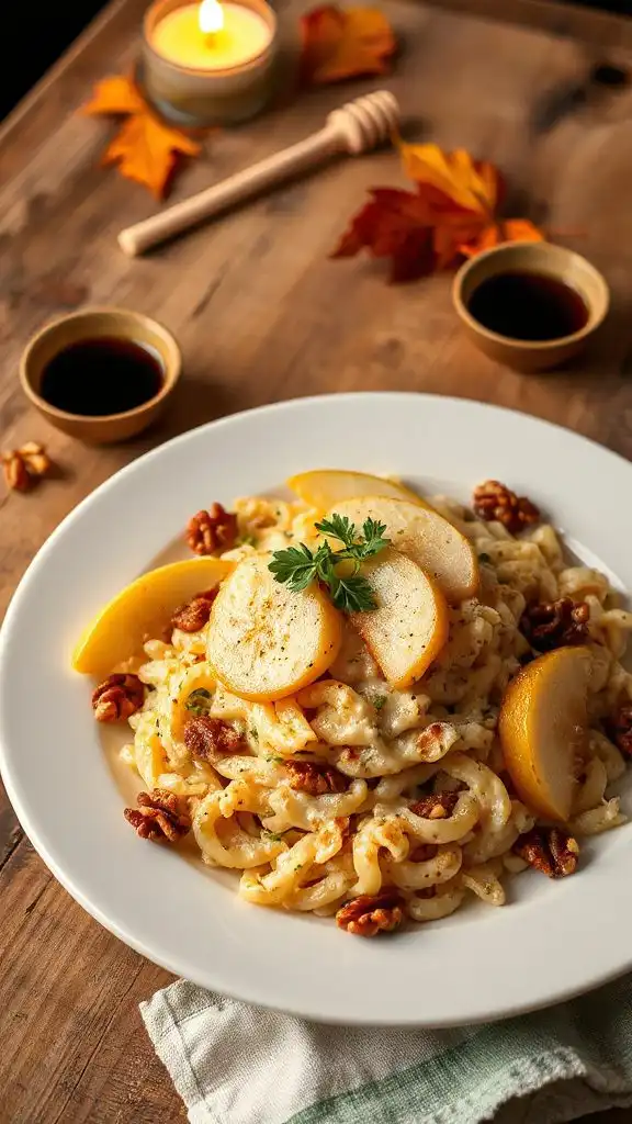 creamy pear blue cheese orzo