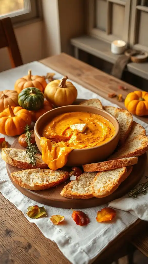 creamy pumpkin brie dip