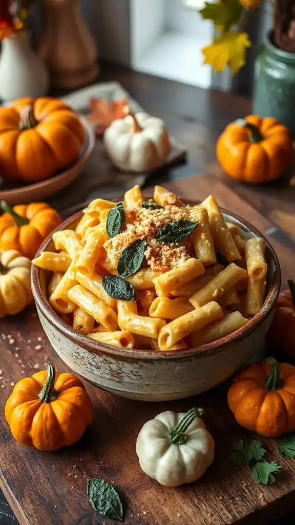 creamy pumpkin cheese pasta
