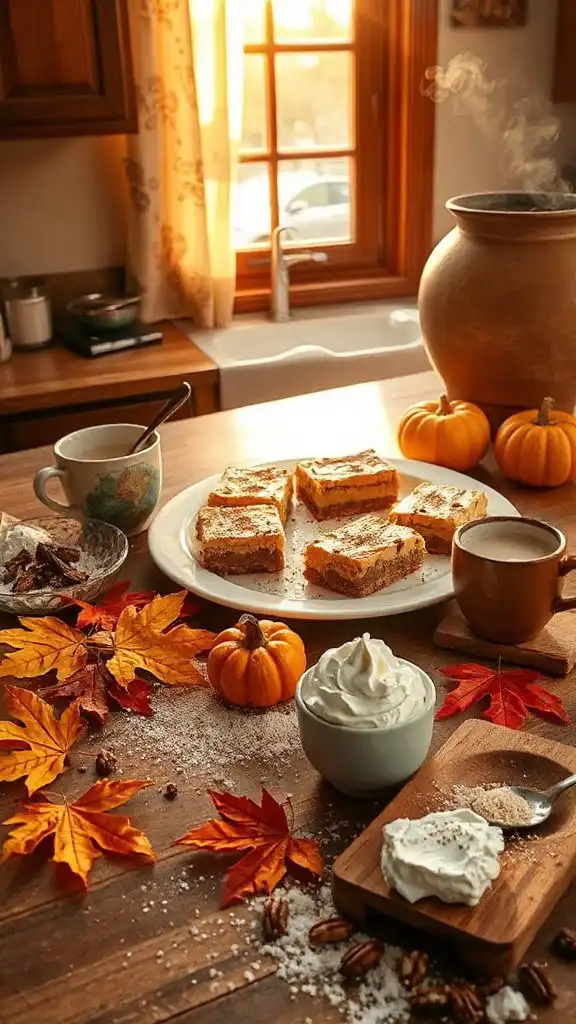 creamy pumpkin cheesecake bars