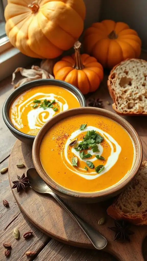 creamy pumpkin coconut bisque