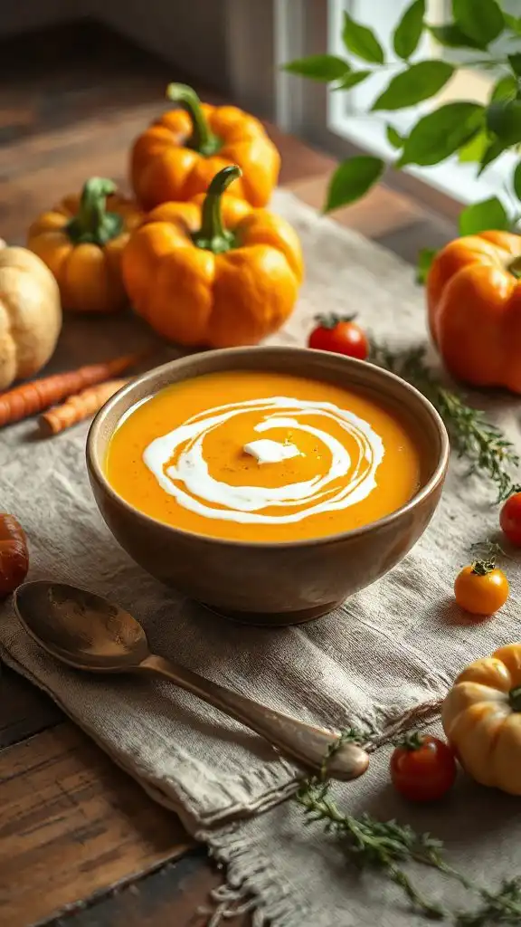 creamy pumpkin coconut soup