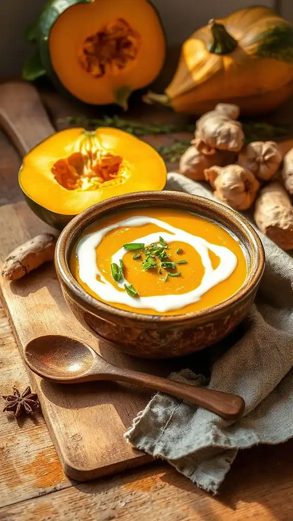 creamy pumpkin ginger soup