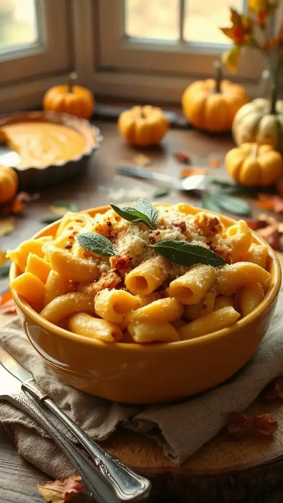 creamy pumpkin macaroni dish