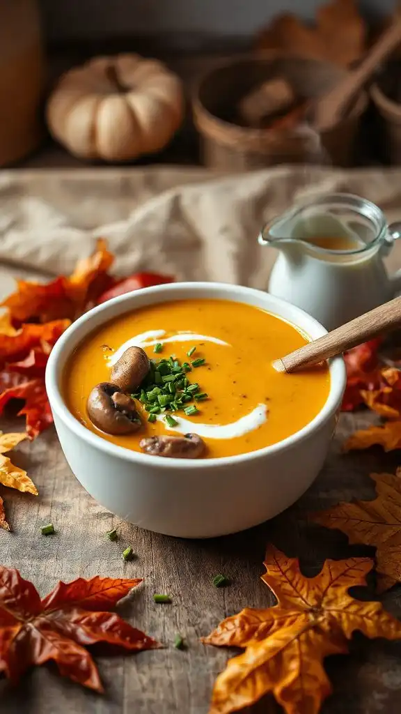 creamy pumpkin mushroom stew