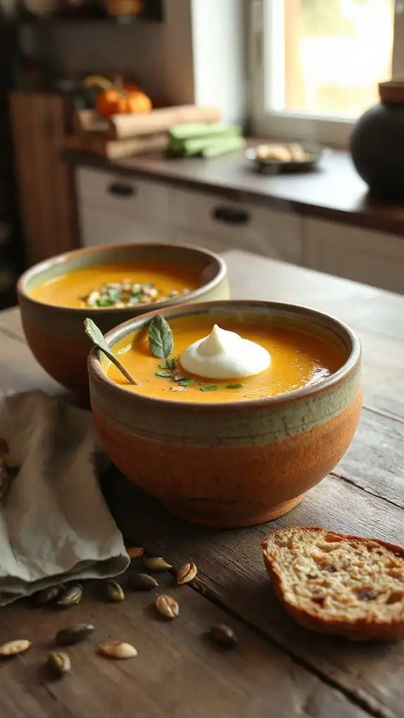 creamy pumpkin oat soup