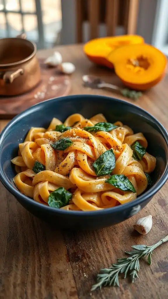 creamy pumpkin pasta dish