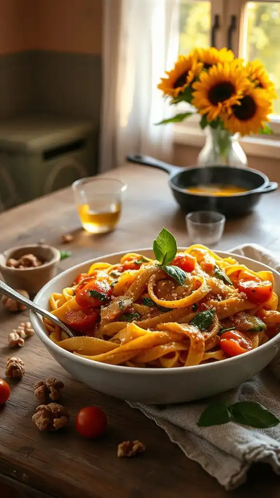 creamy pumpkin pasta dish