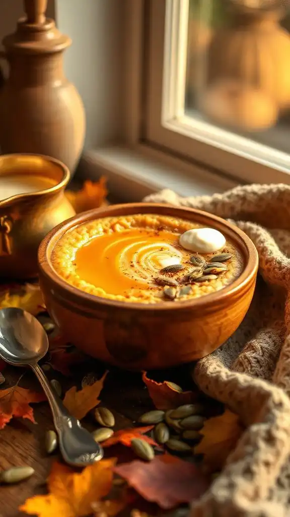 creamy pumpkin quinoa porridge