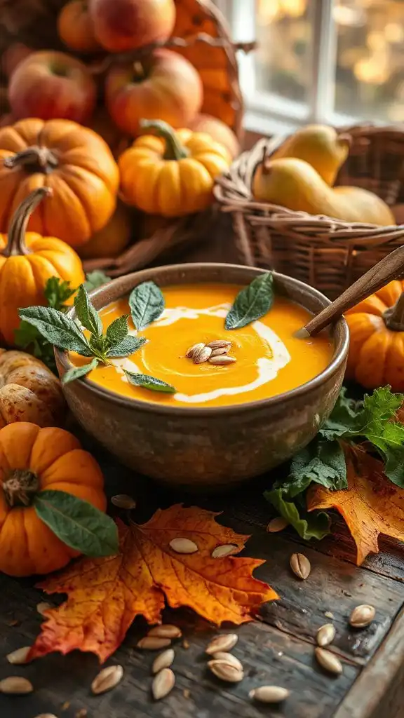 creamy pumpkin sage soup