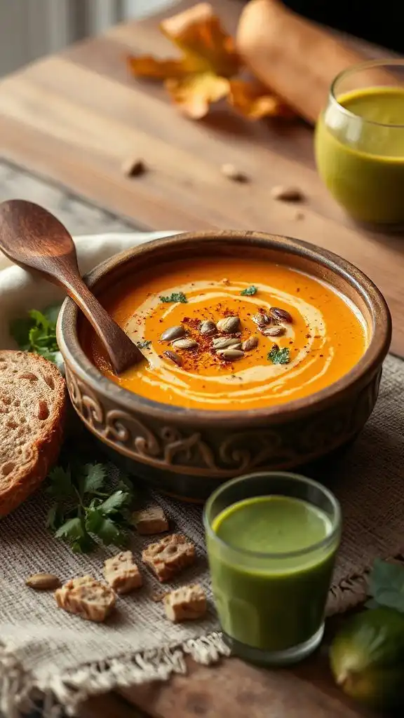 creamy quinoa pumpkin soup
