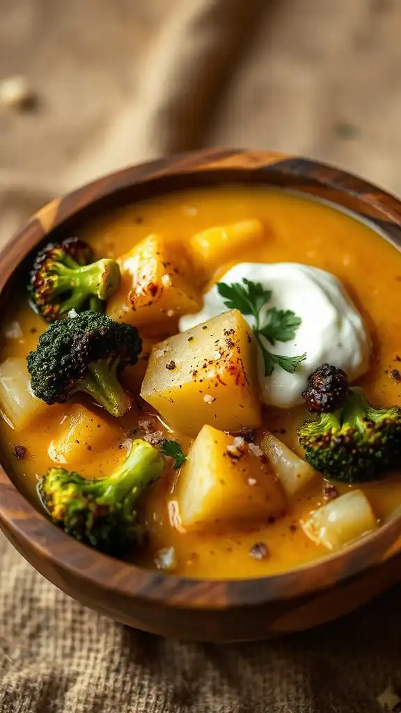 creamy roasted broccoli soup