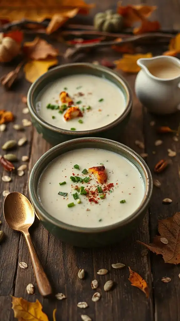 creamy roasted cauliflower chowder