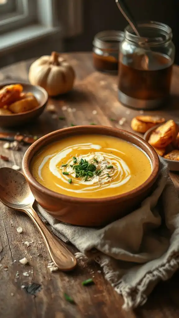 creamy roasted garlic potato soup