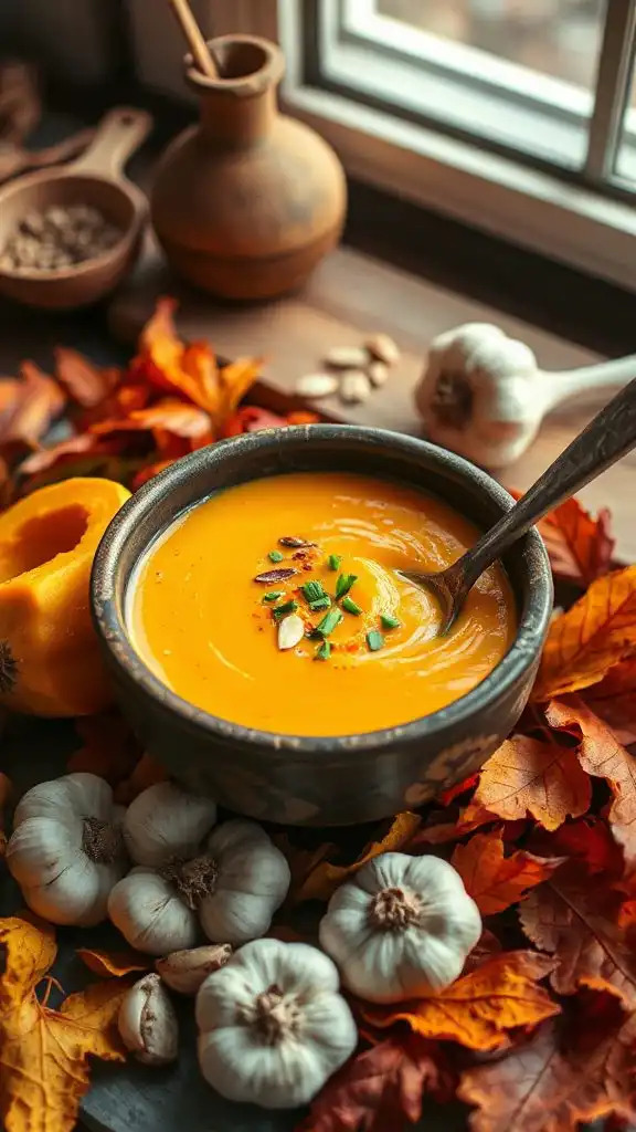 creamy roasted garlic soup