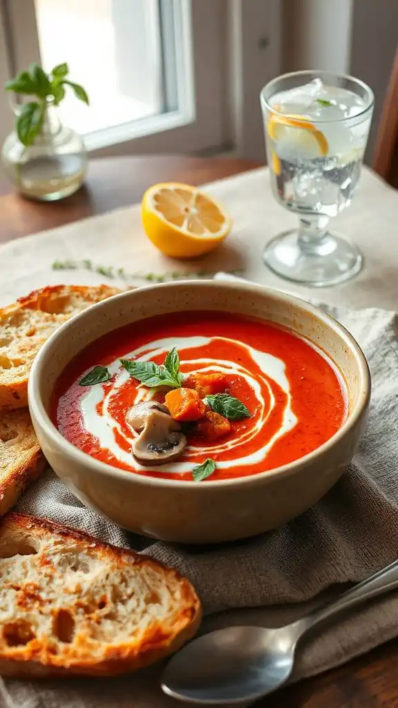 creamy roasted pepper bisque