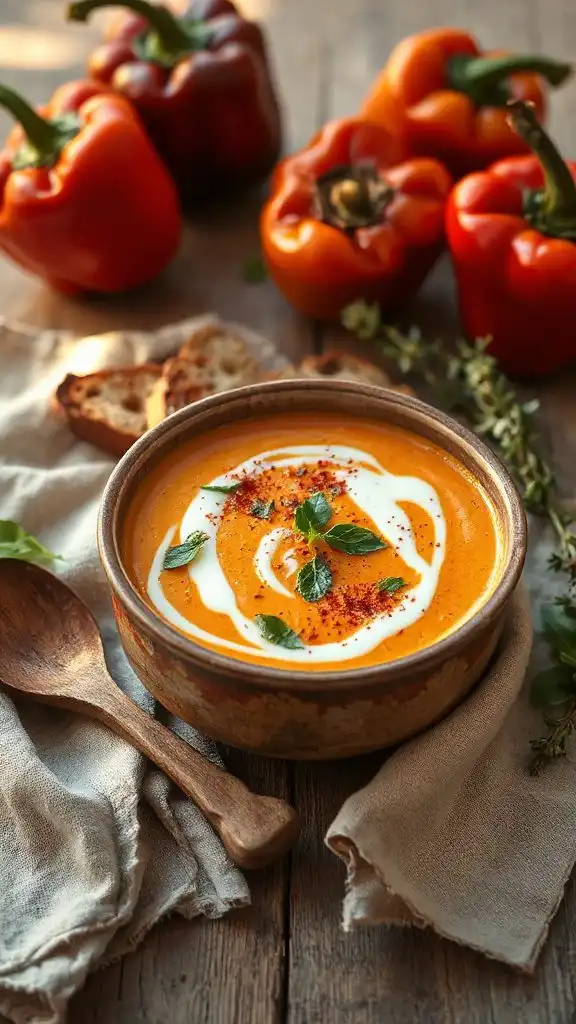 creamy roasted red pepper soup