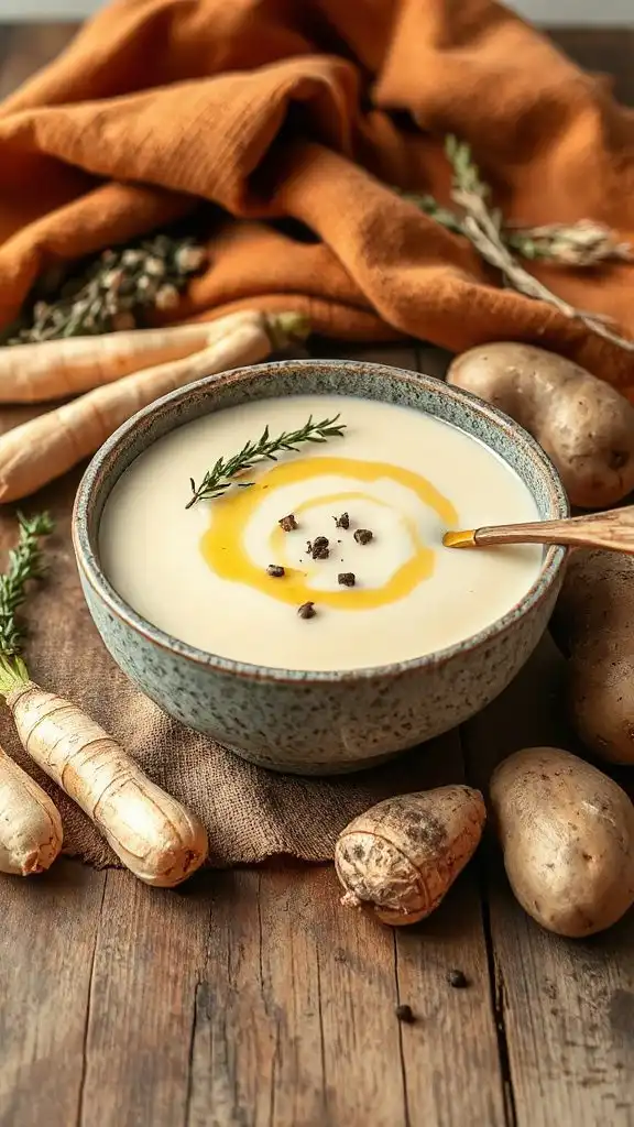 creamy root vegetable soup