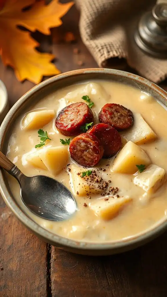 creamy sausage potato chowder