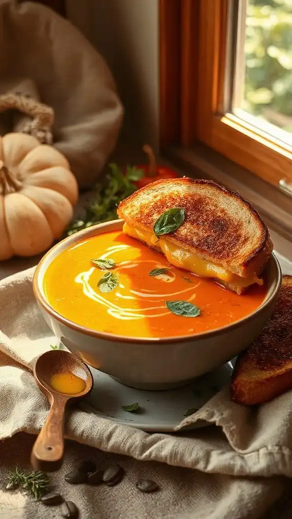 creamy soup grilled cheese
