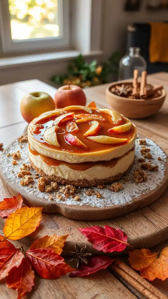 creamy spiced apple cheesecake creamy spiced apple cheesecake
