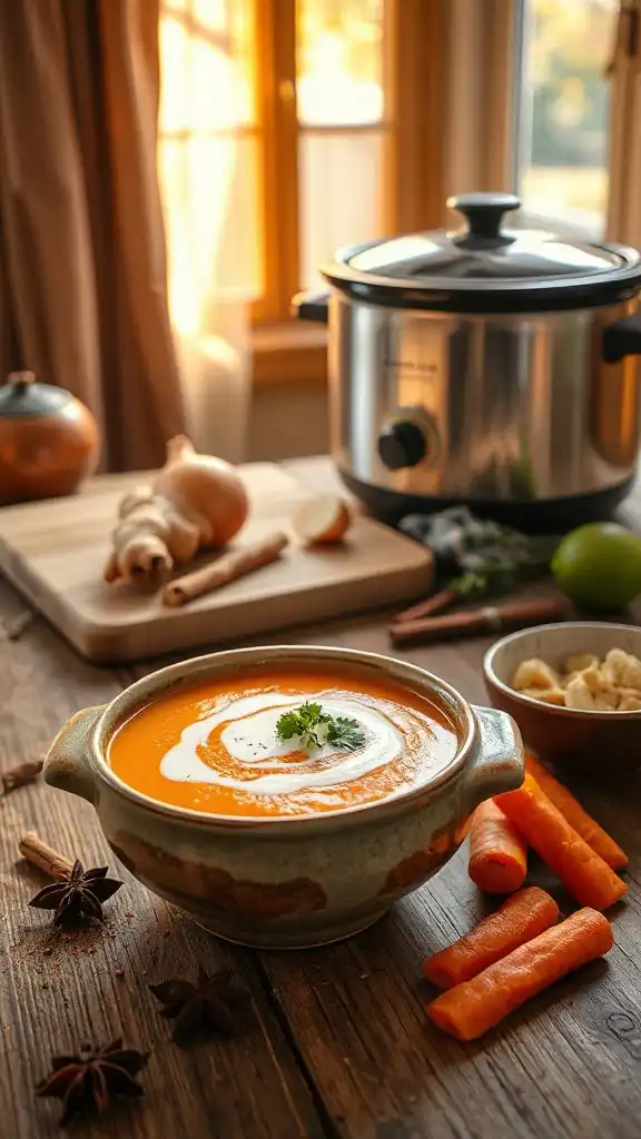 creamy spiced carrot soup