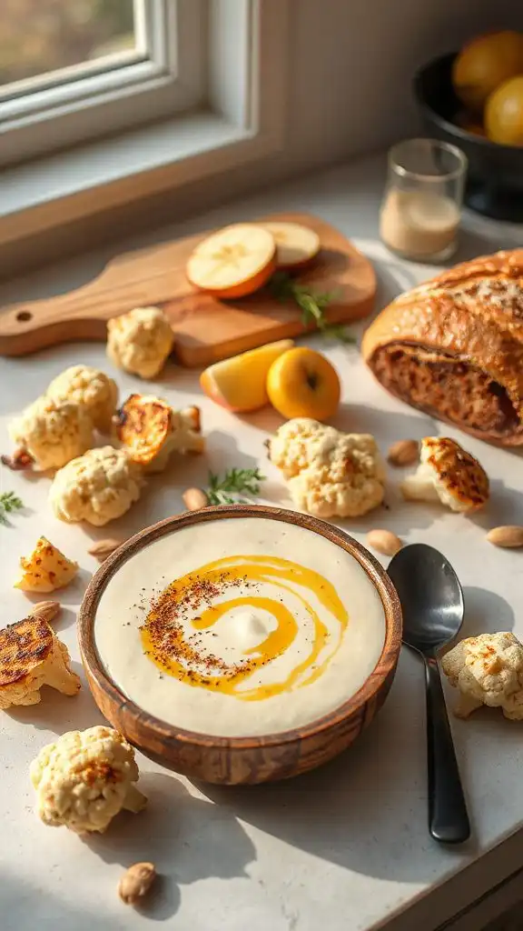 creamy spiced cauliflower soup creamy spiced cauliflower soup