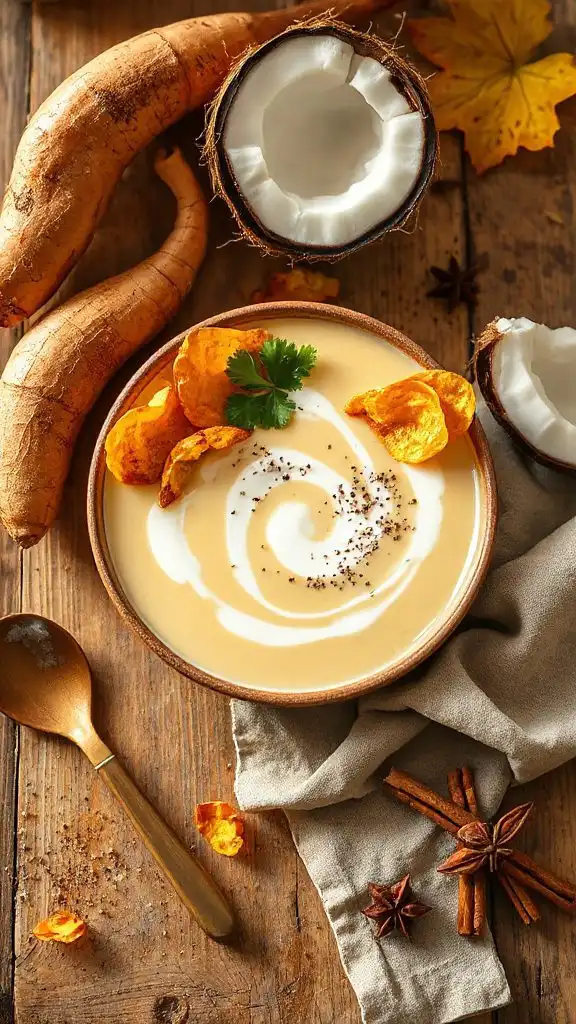 creamy spiced parsnip soup