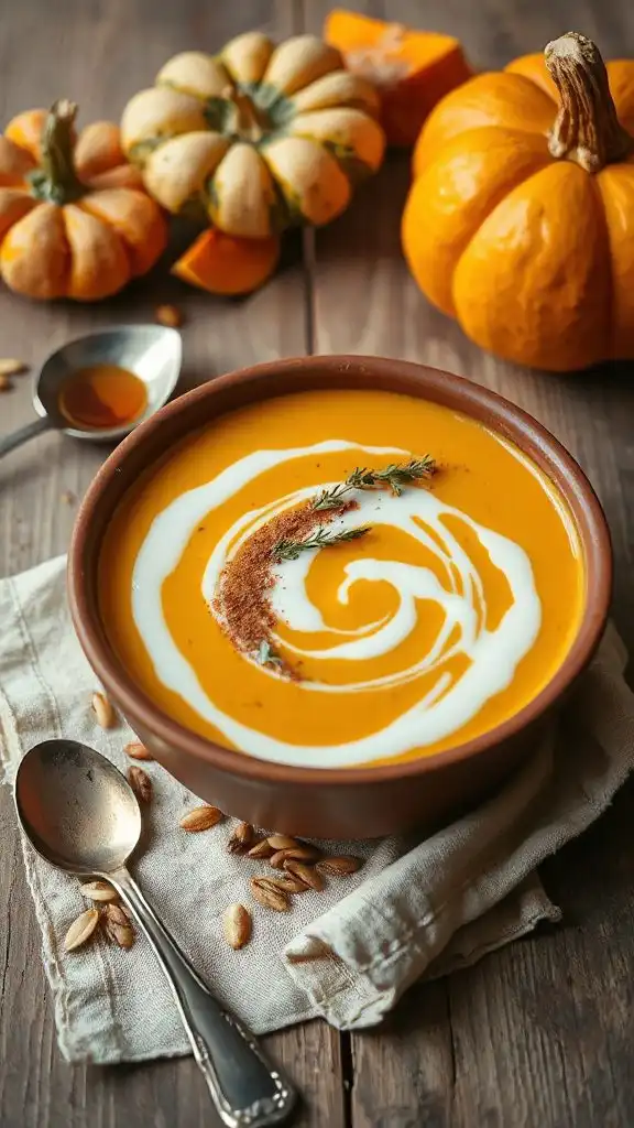creamy spiced pumpkin soup
