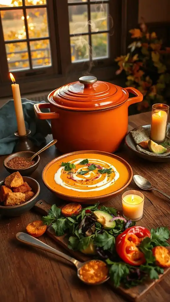 creamy spiced sweet potato soup