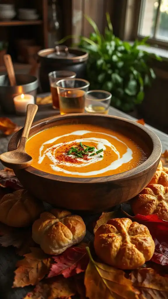 creamy spicy pumpkin soup