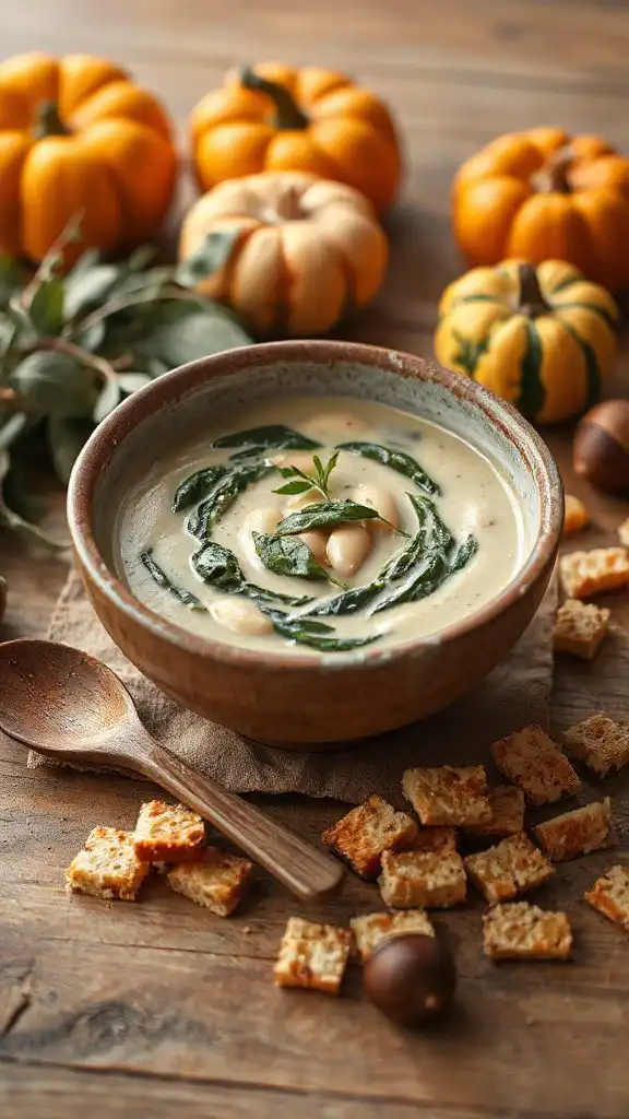creamy spinach bean soup creamy spinach bean soup