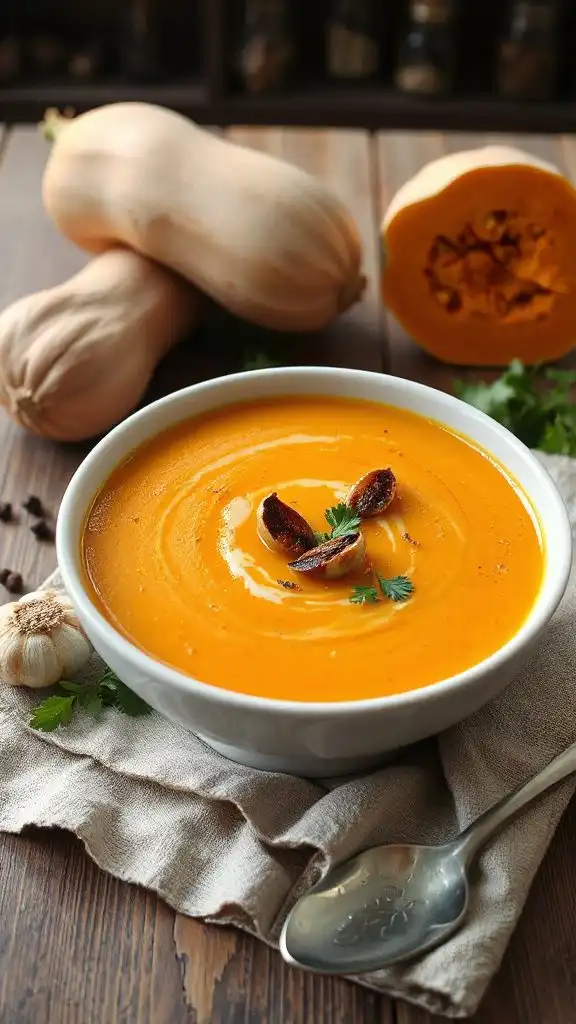 creamy squash garlic soup