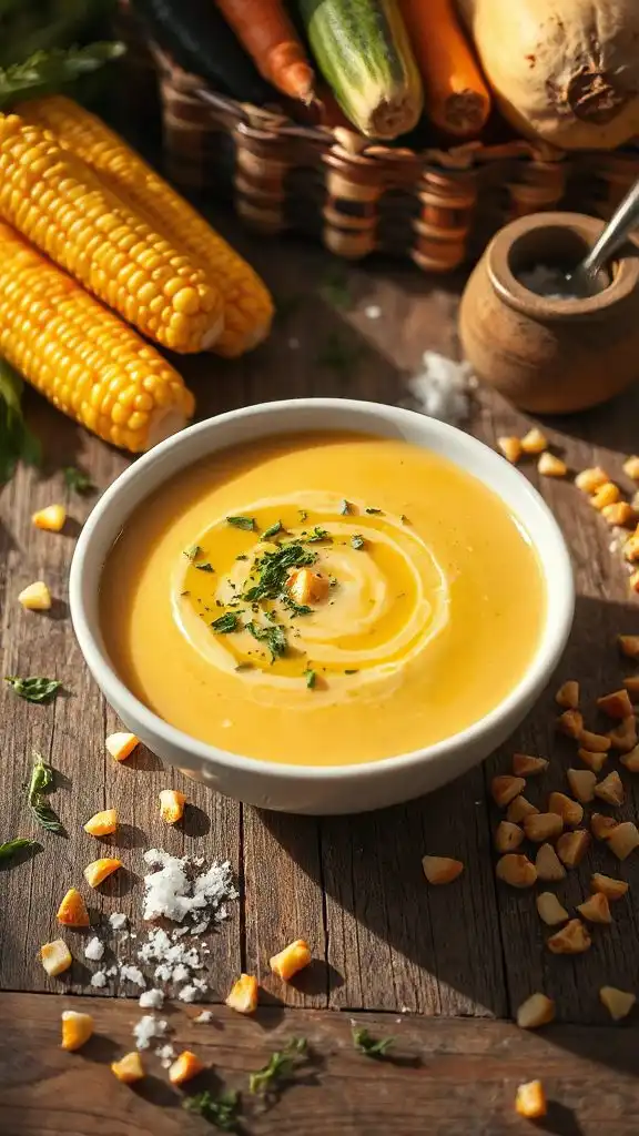 creamy sweet corn bisque