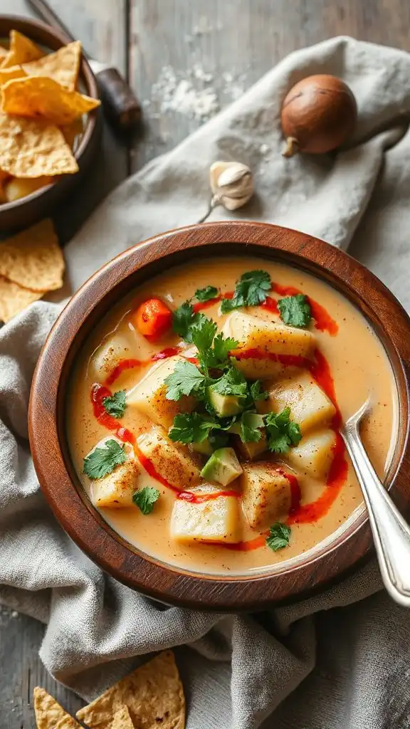 creamy taco potato soup