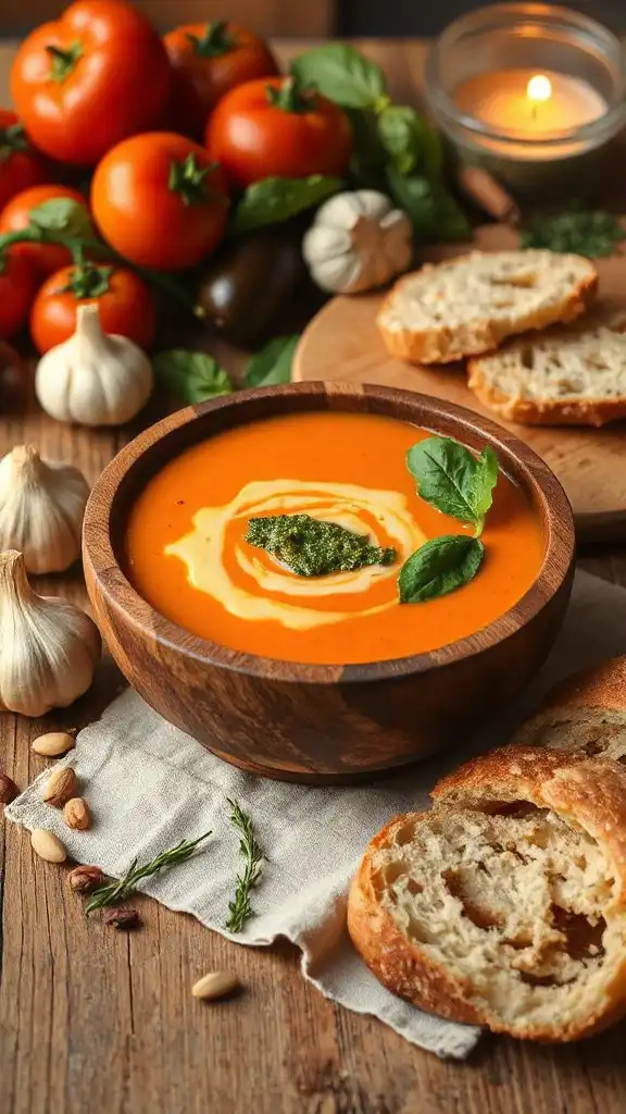 creamy tomato basil bisque