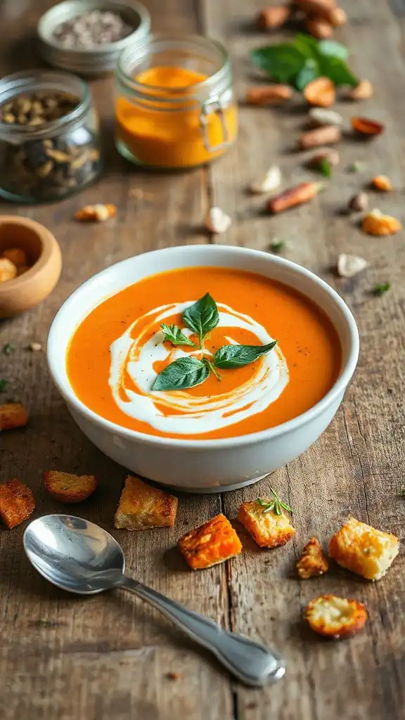 creamy tomato carrot soup