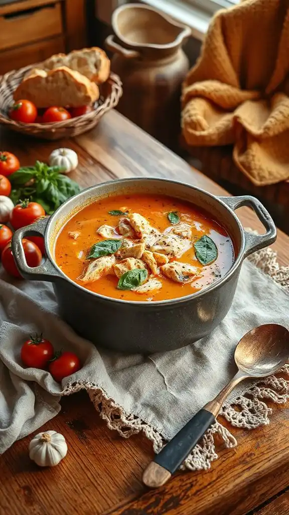 creamy tomato chicken soup