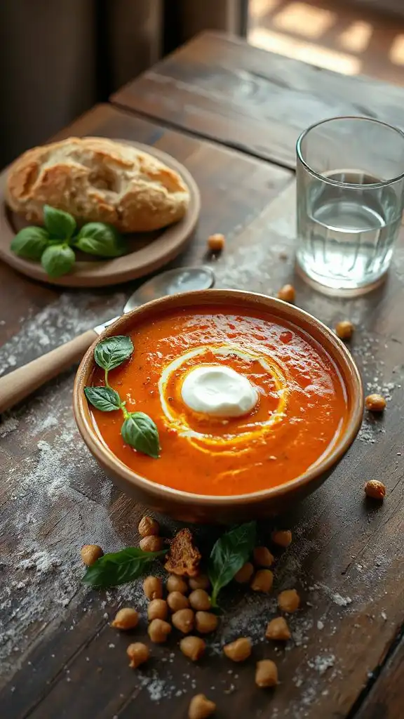 creamy tomato chickpea soup
