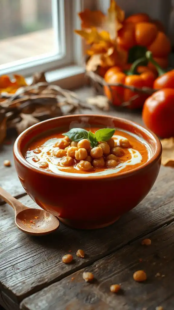creamy tomato chickpea soup