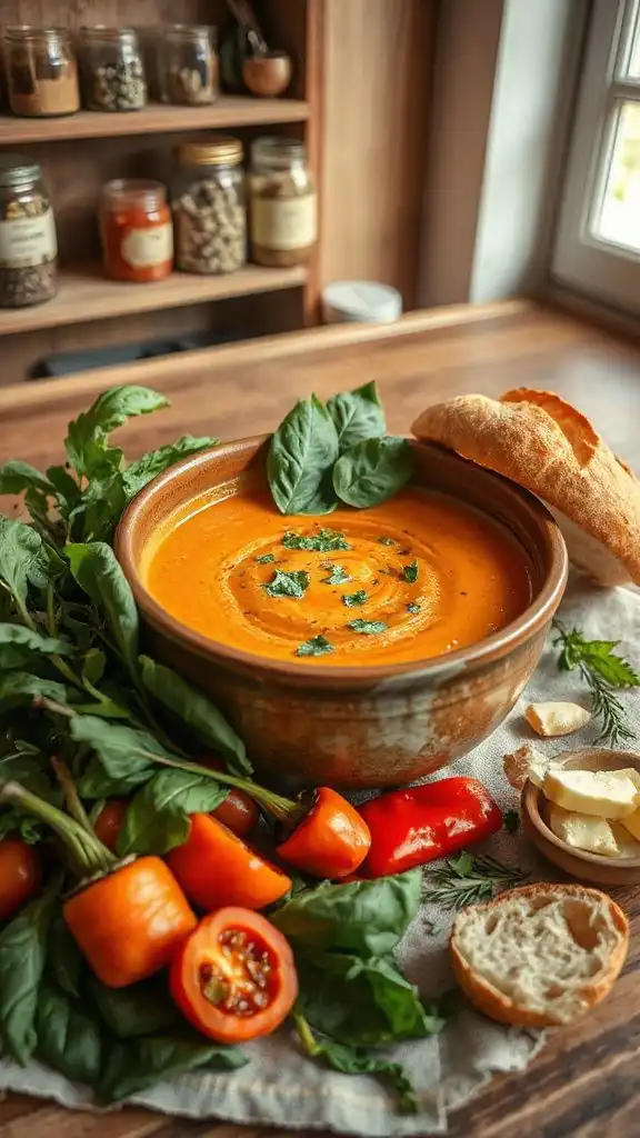 creamy tomato pepper bisque