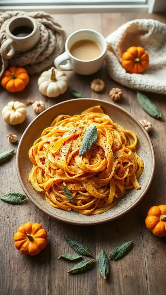 creamy vegan pumpkin pasta