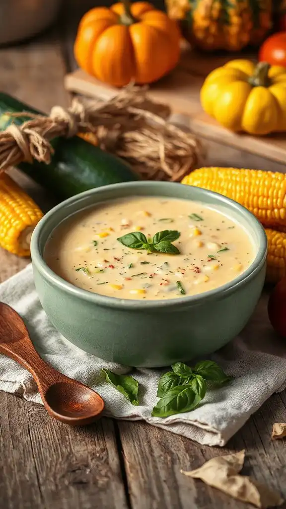 creamy zucchini corn chowder
